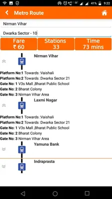 Delhi Metro DTC Bus Routes android App screenshot 1